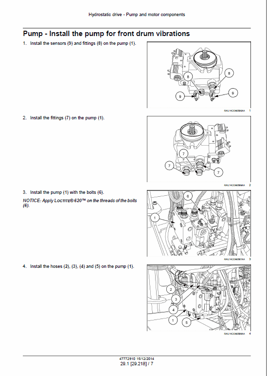 Case DV209C, DV210C Vibratory Roller Drum Asphalt Compactor Pdf Repair Service Manual (Pb. No. 47772910) 3