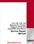 Case IH 115, 125, 135, 145 Maxxum Cvx Tractor Pdf Service Manual (Stage Iv 2019)