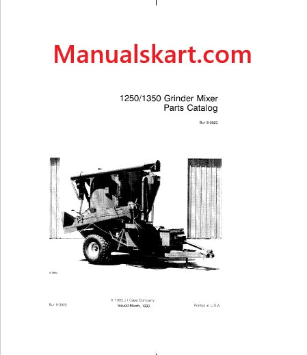 Case IH 1250, 1350 Grinder Mixer Pdf Parts Catalog Manual