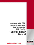 Case IH 454, 464, 484, 574, 584, 674, 684, 784, 884, 84 Hydro & 385 Tractor Pdf Service Repair Manual