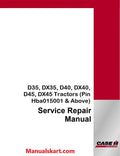 Case IH D35, DX35, D40, DX40, D45, DX45 Tractors Pdf Service Repair Manual