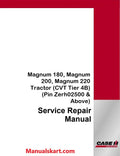 Case IH Magnum 180, Magnum 200, Magnum 220 Tractor Pdf Service Repair Manual (CVT Tier 4B) (Pin Zerh02500 & Above)