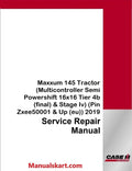 Case IH Maxxum 145 Tractor Pdf Service Repair Manual