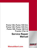Case IH Puma 130, Puma 130 Cvt, Puma 145, Puma 145 Cvt, Puma 160, Puma 160 Cvt Tractor Pdf Service Repair Manual (Tier 4)