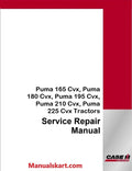 Case IH Puma 165 Cvx, Puma 180 Cvx, Puma 195 Cvx, Puma 210 Cvx, Puma 225 Cvx Tractors Pdf Service Repair Manual