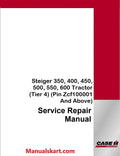 Case IH Steiger 350, 400, 450, 500, 550, 600 Tractor Pdf Service Repair Manual (Tier 4) (Pin Zcf100001 And Above)