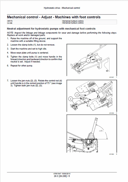 Case SR175, SV185 Skid Steer Loader Pdf Repair Service Manual (Pb. No. 47711658) 2