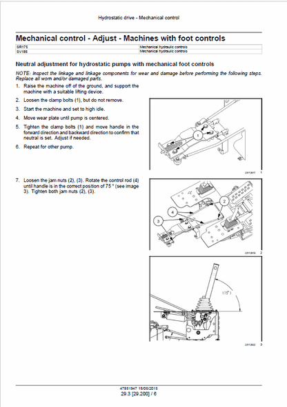 Case SR175, SV185 Skid Steer Loader Pdf Repair Service Manual (Pb. No. 47851947) 2