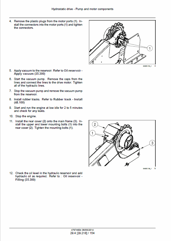 Case SR220, SR250, SV250, SV300 Skid Steer Loader and TR320, TV380 Compact Track Loader Pdf Repair Service Manual (Pb. No. 47540695)