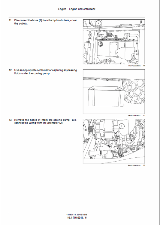 Case SV208D Vibratory Roller Pdf Repair Service Manual (Tier 4b (final) 2018)