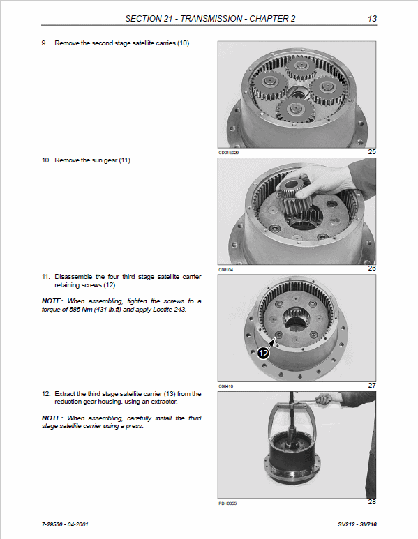 Case SV212, SV216 Vibratory Rollers Pdf Repair Service Manual