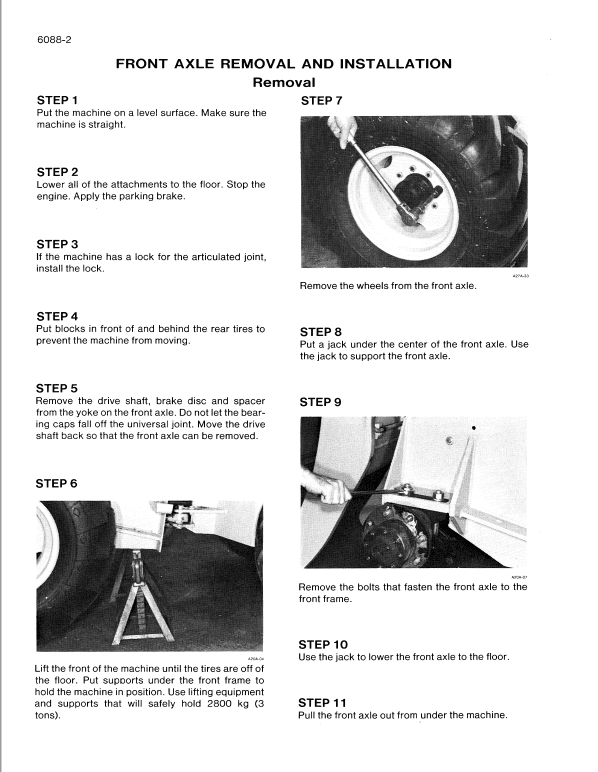 Case W4 Loader and Forklift Pdf Repair Service Manual (Pb. No. 8-33652)