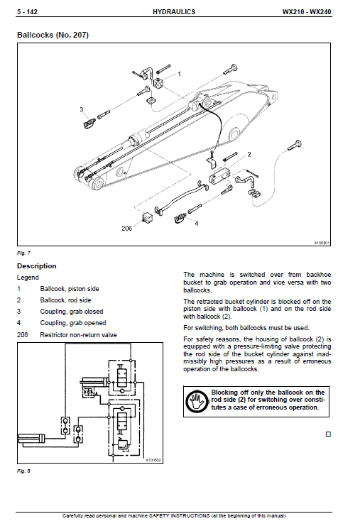 Case WX210 and WX240 Wheeled Excavator Pdf Repair Service Manual (Pb. No. 87677489A) 3