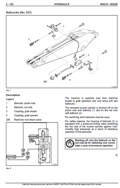 Case WX210 and WX240 Wheeled Excavator Pdf Repair Service Manual (Pb. No. 87677489A) 3