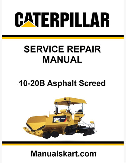 Caterpillar 10-20B Asphalt Screed Pdf Repair Service Manual