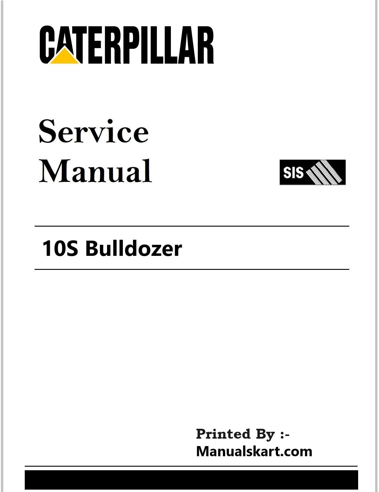 Caterpillar 10S Bulldozer Pdf Repair Service Manual 79W
