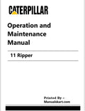 Caterpillar 11 Ripper Pdf Operation and Maintenance Manual