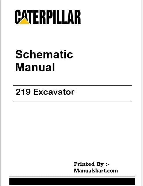 Caterpillar 219 Excavator Pdf Schematic Wiring Diagram Manual 5CF