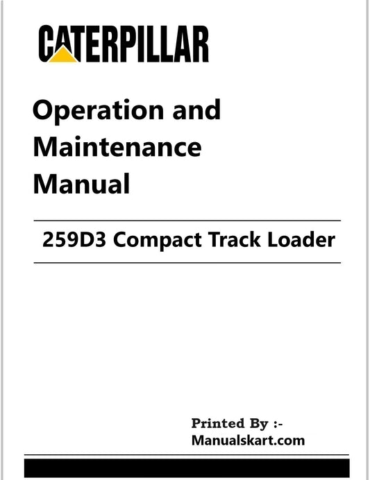 Caterpillar 259D3 Compact Track Loader Pdf Operation and Maintenance Manual