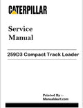 Caterpillar 259D3 Compact Track Loader Repair Service Pdf Manual