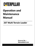 Caterpillar 267 Multi Terrain Loader Pdf Operation and Maintenance Manual CMP