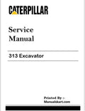 Caterpillar 313 Excavator Repair Service Pdf Manual