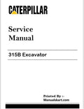 Caterpillar 315B Excavator Repair Service Pdf Manual