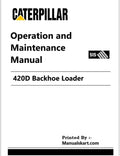 Caterpillar 420D Backhoe Loader Pdf Operation and Maintenance Manual