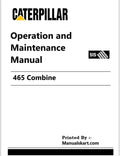 Caterpillar 465 Combine Pdf Operation and Maintenance Manual 3HZ