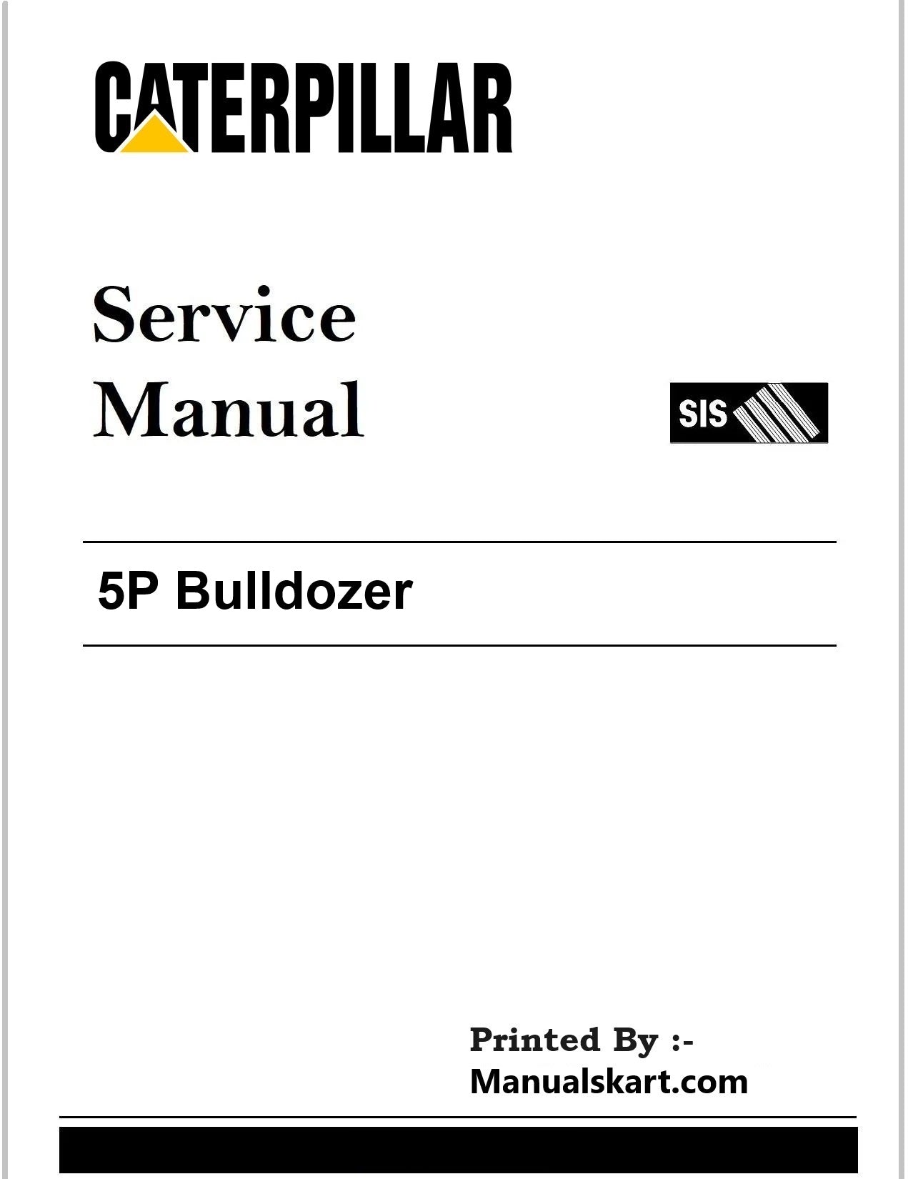 Caterpillar 5P Bulldozer Pdf Repair Service Manual