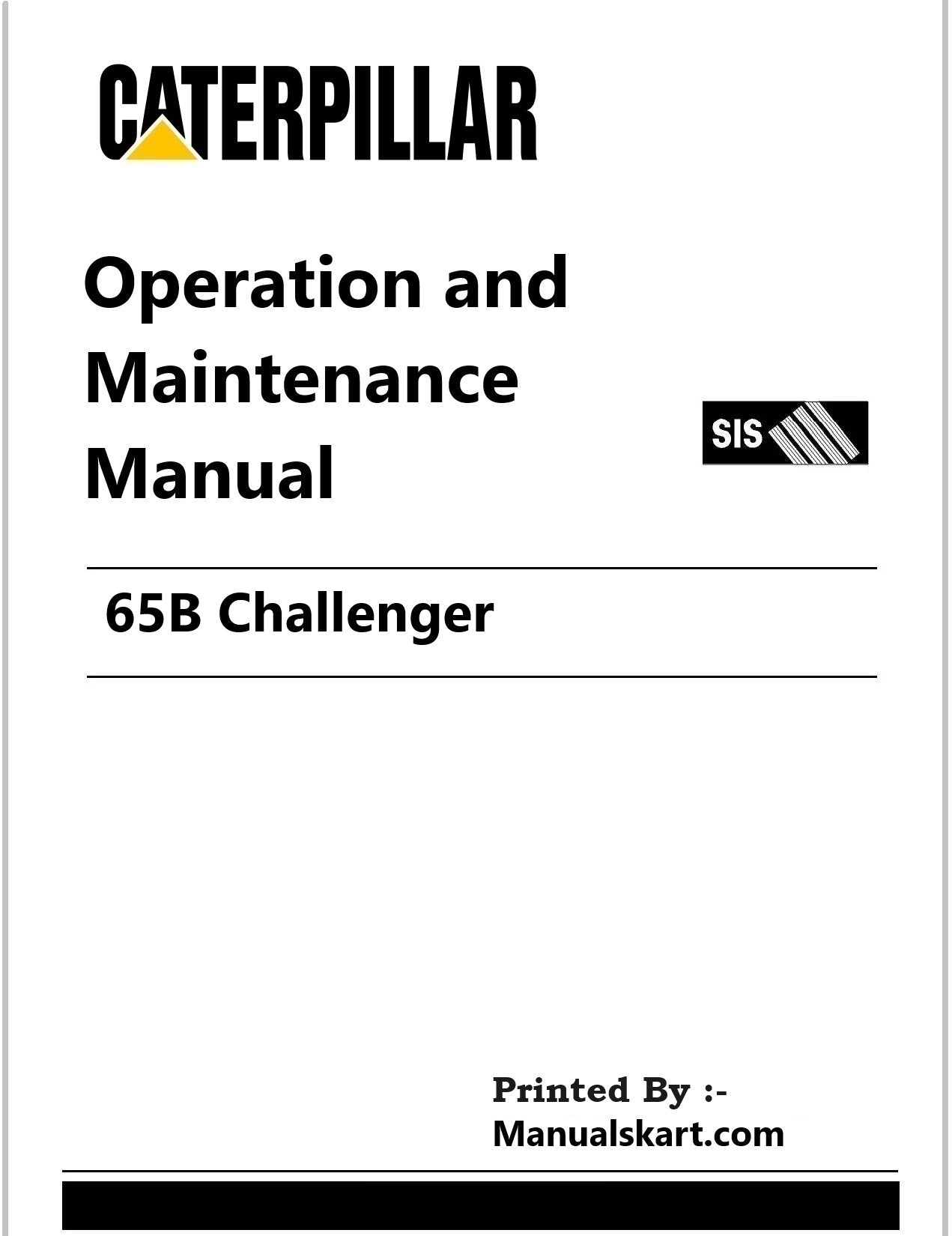 Caterpillar 65B Challenger Pdf Operation and Maintenance Manual 7YC