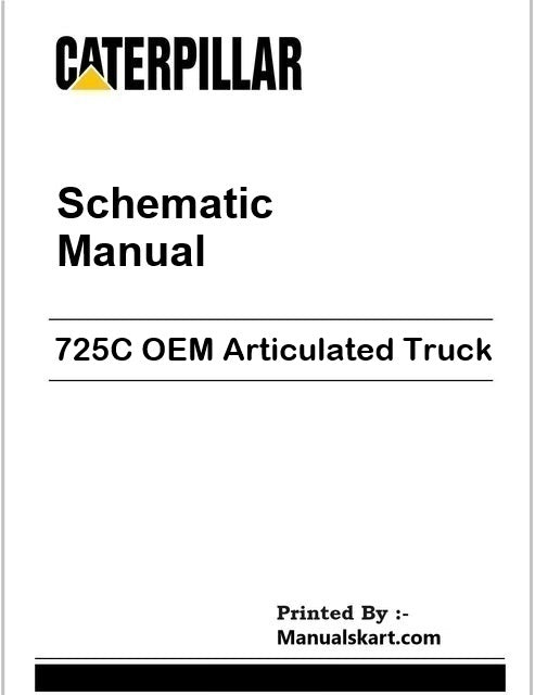 Caterpillar 725C OEM Articulated Truck Pdf Schematic Wiring Diagram Manual T27