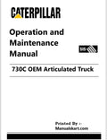 Caterpillar 730C OEM Articulated Truck Pdf Operation and Maintenance Manual