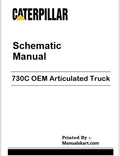 Caterpillar 730C OEM Articulated Truck Pdf Schematic Wiring Diagram Manual