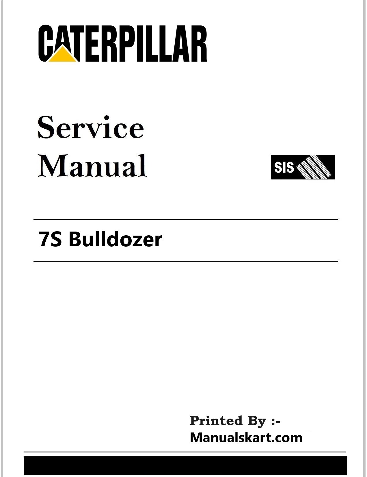Caterpillar 7S Bulldozer Pdf Repair Service Manual