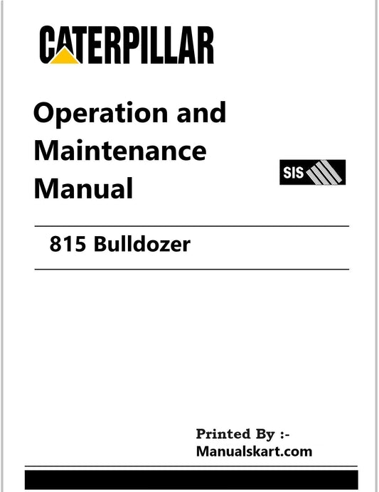 Caterpillar 815 Bulldozer Pdf Operation and Maintenance Manual