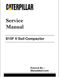 Caterpillar 815F II Soil Compactor Repair & Service Manual Pdf BYN