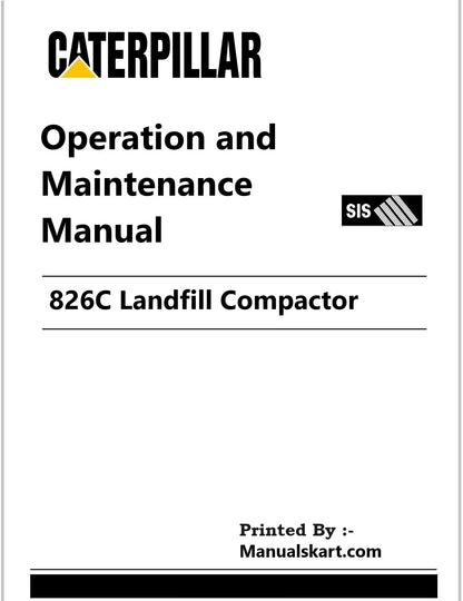 Caterpillar 826C Landfill Compactor Pdf Operation and Maintenance Manual 87X