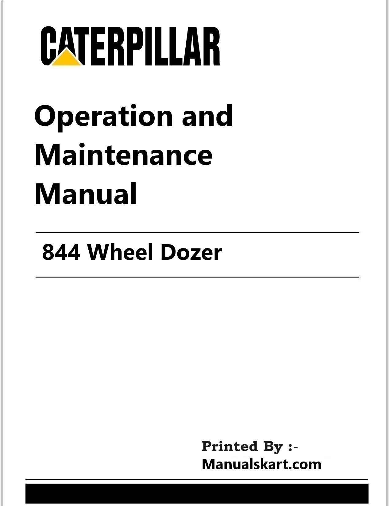 Caterpillar 844 Wheel Dozer Pdf Operation and Maintenance Manual