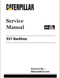 Caterpillar 931 Backhoe Pdf Repair Service Manual