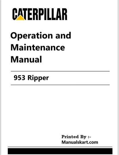 Caterpillar 953 Ripper Pdf Operation and Maintenance Manual