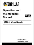 Caterpillar 962G II Wheel Loader Pdf Operation and Maintenance Manual