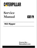 Caterpillar 963 Ripper Pdf Repair Service Manual 43Y