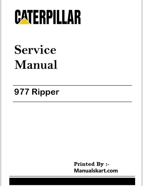 Caterpillar 977 Ripper Repair Service Pdf Manual