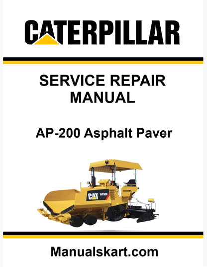 Caterpillar AP-200 Asphalt Paver Pdf Repair Service Manual 6AD