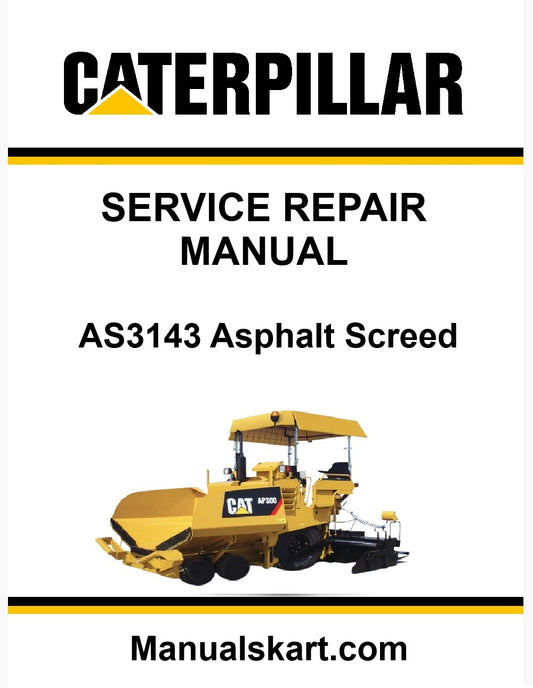 Caterpillar AS3143 Asphalt Screed Pdf Repair Service Manual A8A