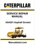Caterpillar AS4251 Asphalt Screed Pdf Repair Service Manual DLH