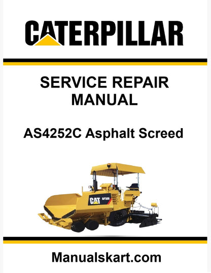 Caterpillar AS4252C Asphalt Screed Pdf Repair Service Manual TPS