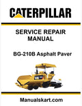 Caterpillar BG-210B Asphalt Paver Pdf Repair Service Manual 9XJ