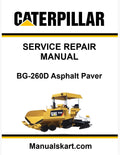 Caterpillar BG-260D Asphalt Paver Pdf Repair Service Manual BPW
